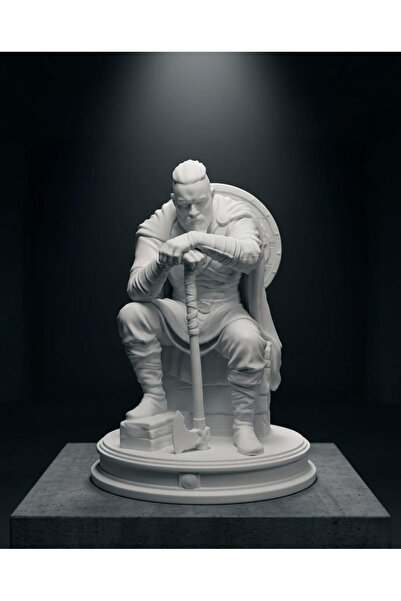 Laviera Ragnar Lodbrok Viking Biblo İskandinav Savaşçı Heykeli Dekoratif 3D B...