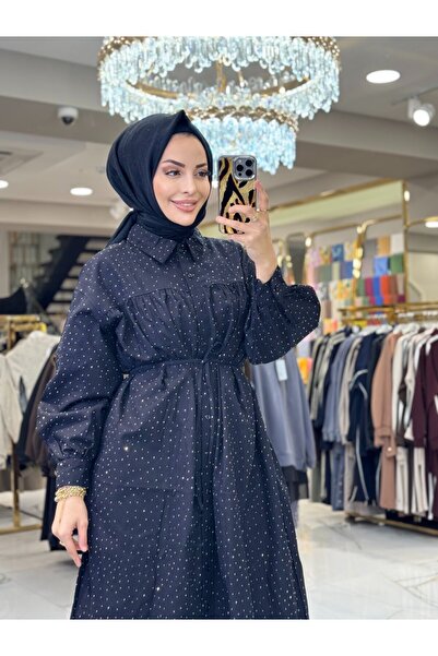 Ketche 61508 Serpme Stone Printed Long Shirt Black