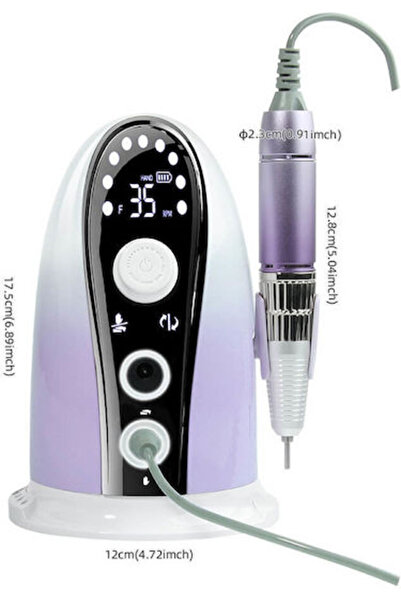 OEM Nail Master Τροχός Νυχιών Ισχύος 35W Μωβ με 35.000 Περιστροφές ανά Λεπτό
