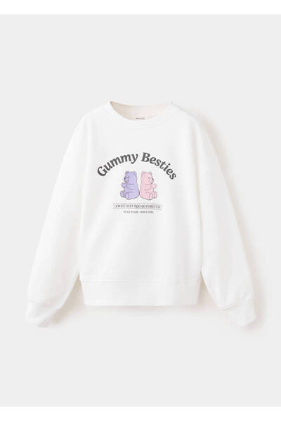 MANGO Kids Desenli pamuklu sweatshirt
