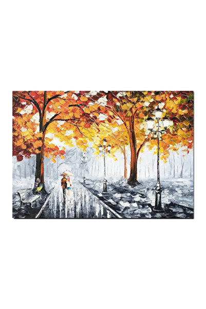 artnova Ръчно рисувана картина на влюбени в парка, Едногу в улицата на живота...