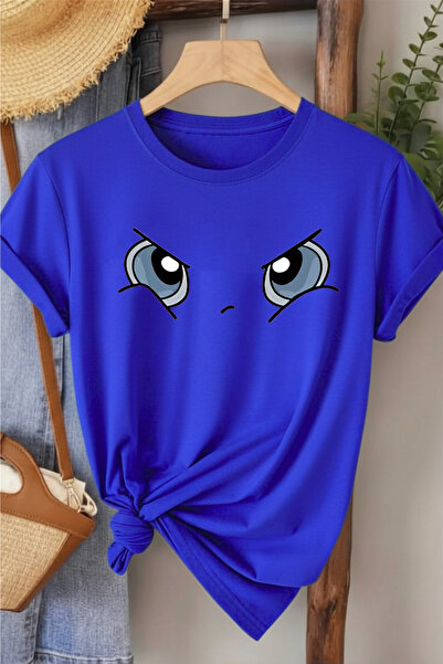 l'eivor Anime Eye Print Women's Cotton T-Shirt