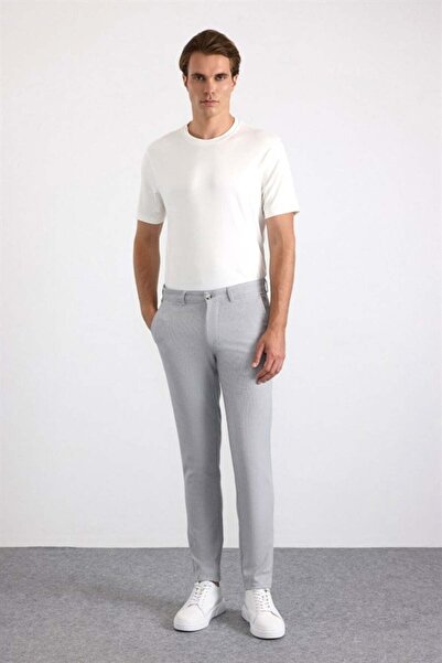 SÜVARİ Gri Slim Casual Pantolon