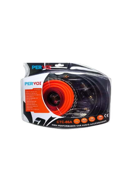 PERVOİ Κιτ Καλωδίων Ήχου Έως 1000W CTC-66A 6GA (CAR0032123)