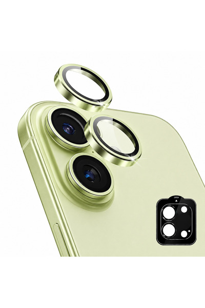 ENNAR [Safir Lens] iPhone 17 Uyumlu Kolay Kurulum Aparatlı Alüminyum Çerçevel...