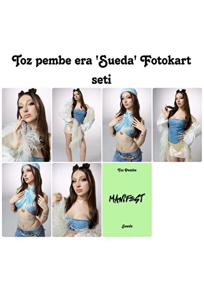 Sntay Manifestgirls fotokart seti Toz pembe era 'Sueda' Fotokart seti