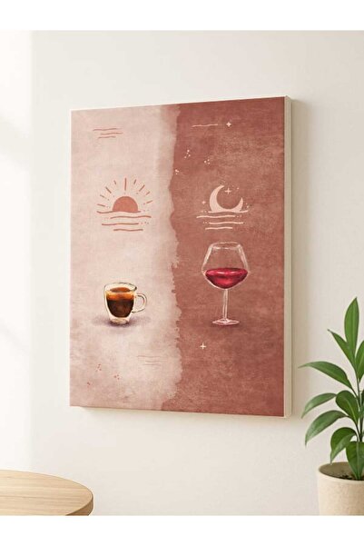 ocean velas Sabah Kahvesi Akşam Şarabı ,Kanvas Tablo - 100 x 70 cm