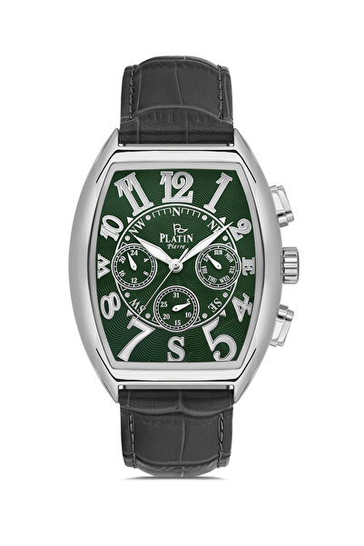 Platin Pierre Hds-1293Gb-J10 Leather Cord Functions Active Men's Wristwatch