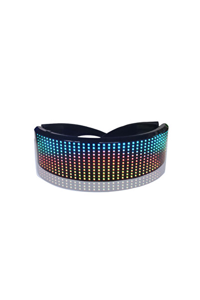 GGEROU Bluetooth RGB Full Color LED Pixel Smart Glasses, App Kontrollü Özelle...