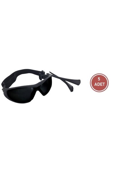 Starline 5 Adet Antifog Koruyucu Gözlük Buğulanmaz Af G-037A-S Füme