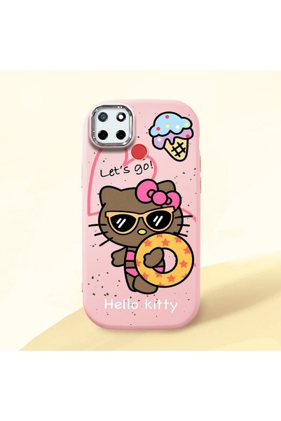 Hontinga Realme C25S Compatible Case Camera Protector Pink Silicone Couple Ph...