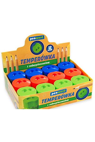 PENWORD Ascutitoare dubla cu recipient set 12 bucati
