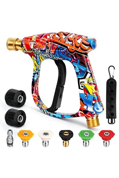 Arabest Short Pressure Washer Spray Tool,5 Spray Nozzles,2 Hose Connectors,40...