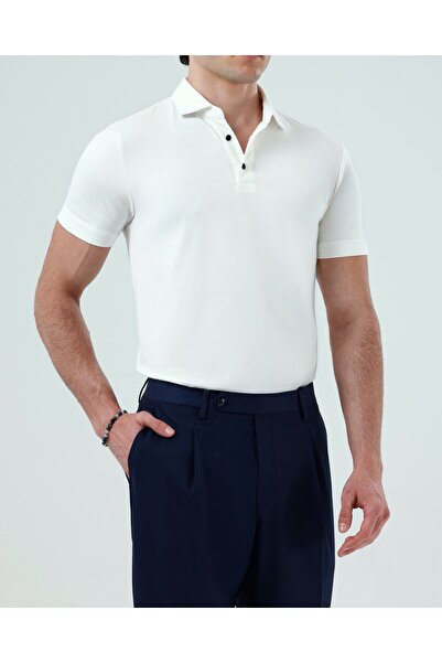 TerziAdemAltun Italian Style Slim Fit Men's Polo Collar Short-Sleeved Knitwea...