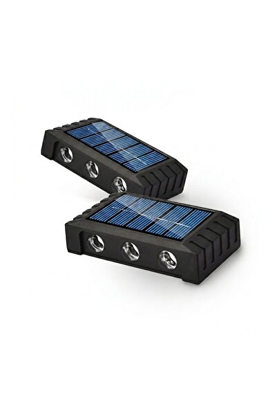 YBOSHOP Set 2 lampi solare de exterior cu 6 LED-uri, senzor de lumina, lumina...