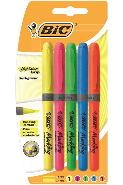 Bic Set 5 evidentiatoare, Bic, Multicolor