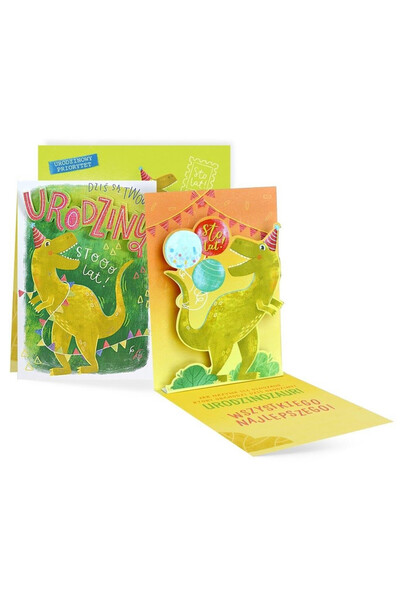 KUKARTKA Felicitare pop-up Urodziny multicolor 17.4x12.5cm cu plic