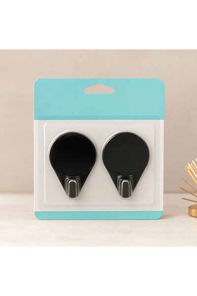 magicool Cloud Shaped Adhesive Plastic Wall Hanger Set of 2 (Black & White)