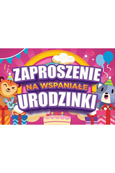 Yeku Invitatii pentru ziua de nastere ZAY MINI, folie mata, cu plicuri inclus...