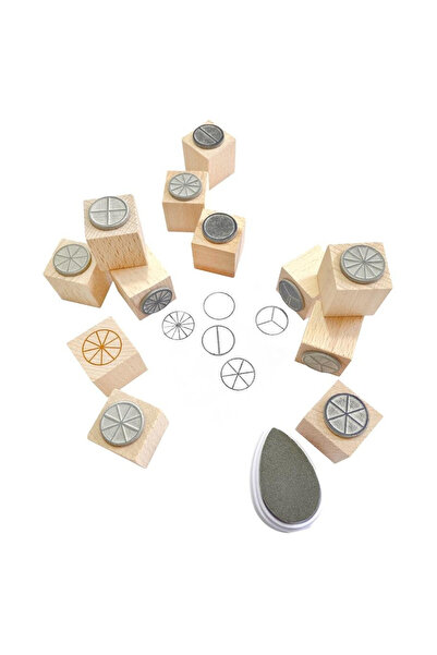 Colorado Set 12 stampile din lemn Ulamkowa Przygoda, modele segmentate, diame...