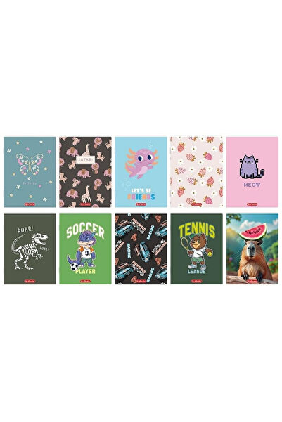 Herlitz Caiete/notebook HERLITZ, A5, 32 file, file netede, Multicolor, set 10...