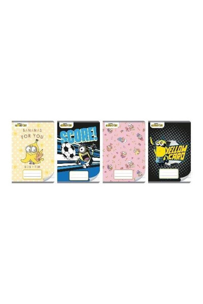 Beniamin Caiet A5 Minions, caiet de notite, 3 linii colorate, lac UV, Multico...