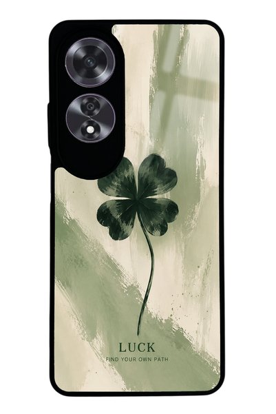 Spoyi Oppo A60 Glossy Phone Case with Lucky Sage Clover Design