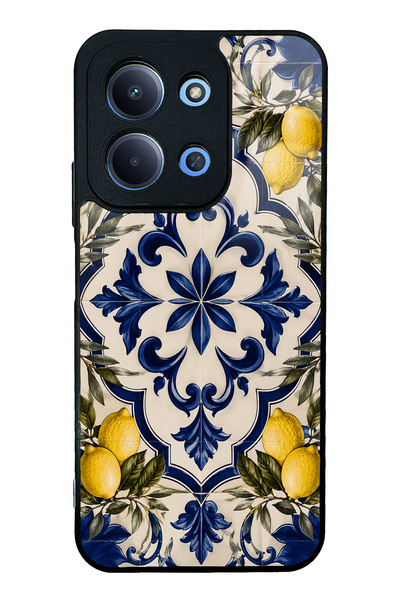 Spoyi غطاء هاتف لامع بتصميم فسيفساء الليمون الملكي لهاتف Xiaomi Redmi 15C