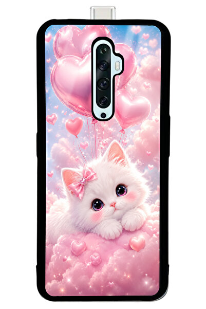 Spoyi Oppo Reno 2Z Cupid Cloud Kitty Tasarımlı Glossy Telefon Kılıfı