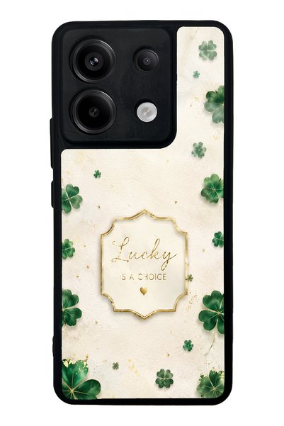 Spoyi Xiaomi Redmi Note 13 Pro 5g Ivory Lucky Clover Design Glossy Phone Case