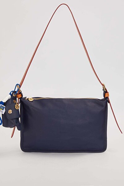 Levidor Blue Charm Accessory Detailed Baguette Bag