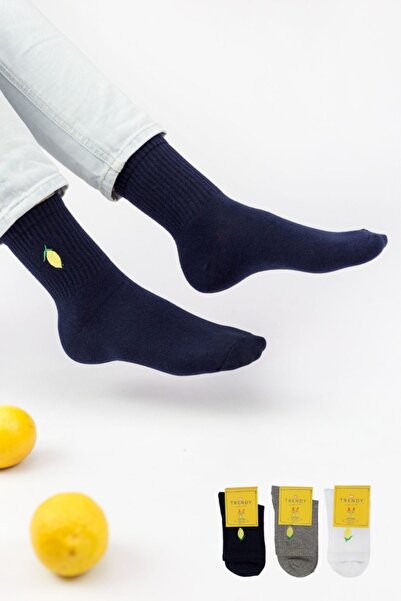 TRENDY Ημίκοντες Κάλτσες "Trendy" LEMON II 3 ζευγάρια