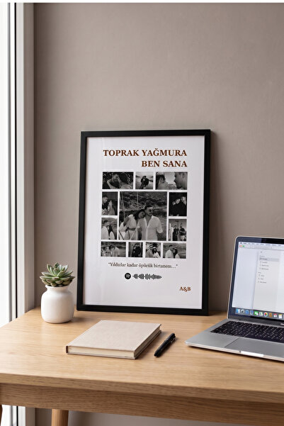 ÇELİKLER HEDİYE Kişiye Özel Spotify Kodlu Fotoğraf Çerçevesi İsimli Foto Kola...