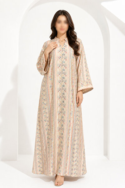 THOGUE Luxurious Women's Long Robe with Distinctive Heritage Print - Loose Fi...