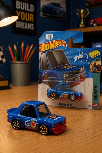 HOT WHEELS Mazda Rx-3 - Tooned Serisi Özel Tasarım Metal Oyuncak Araba