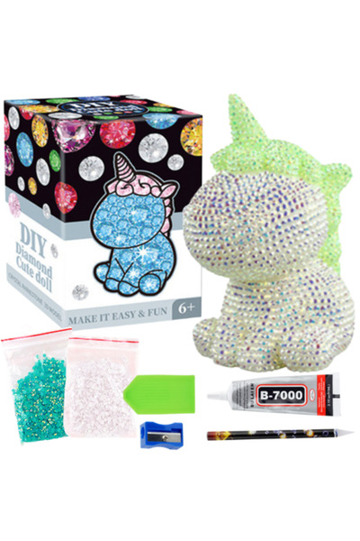 OEM Set artistic ProNice, figura unicorn, diamante colorate, 9.1x5.8x5.9cm, 6...