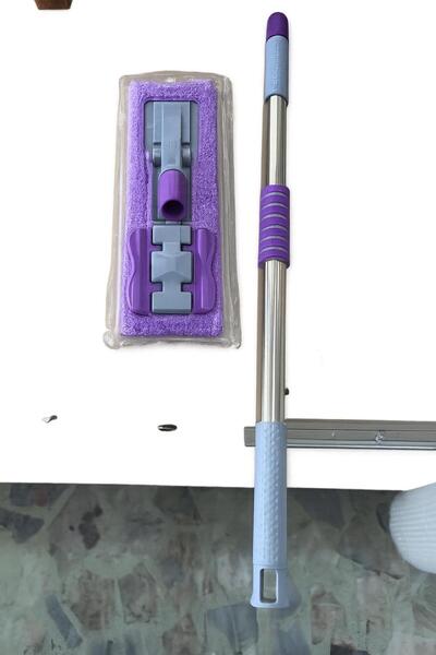 Bay Bozdağ 360° Döner Mop Seti Mikrofiber Paspas Ayarlanabilir Saplı Yer Temi...