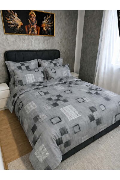 JOJO Set Lenjerie de Pat , Finet Delicat, 6 Piese, pentru 2 Persoane, Cearcea...