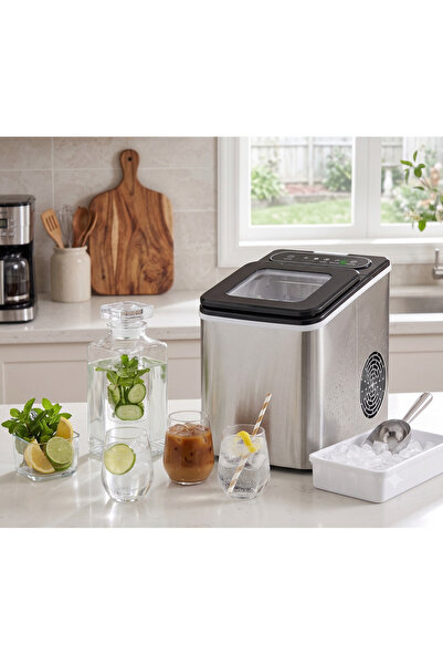 Dessini Countertop Bullet Ice Maker | 1.8L Tank, 12kg/24H, Fast 6-8 Min Cycle...