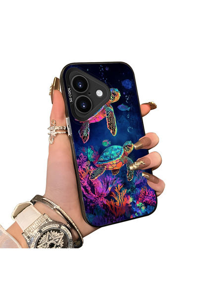 Hontinga حافظة هاتف من السيليكون متوافقة مع iPhone 17، حافظة خلفية صلبة بنمط ...