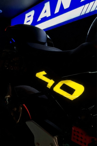 Banxtre 40 Lettering Sticker Decal with Reflector (Right and Left) for Cfmoto...