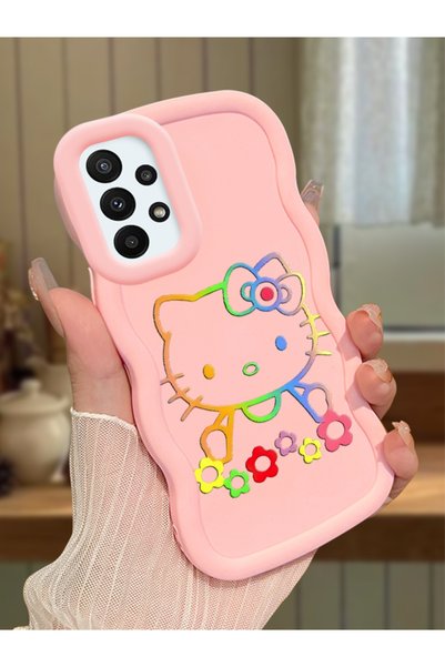 Hontinga Samsung Galaxy A23 Compatible Case Camera Protector Pink Silicone Co...