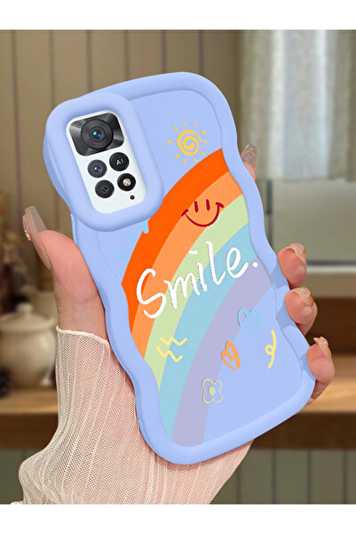 Hontinga Redmi Note 11 Pro 5G Uyumlu Kılıf kamera koruyucu Mavi Silikon Coupl...
