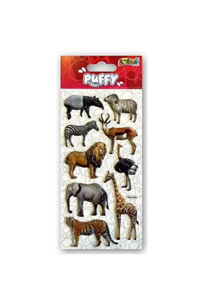 Penmate Abtibilduri puffy Animale Salbatice, 3D relief, autocolante decorativ...