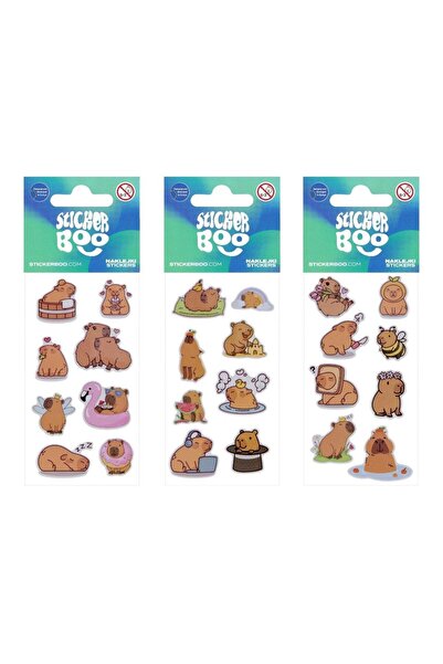 Sticker BOO Autocolante decorative Kapibara mix, stickere autoadezive, format...