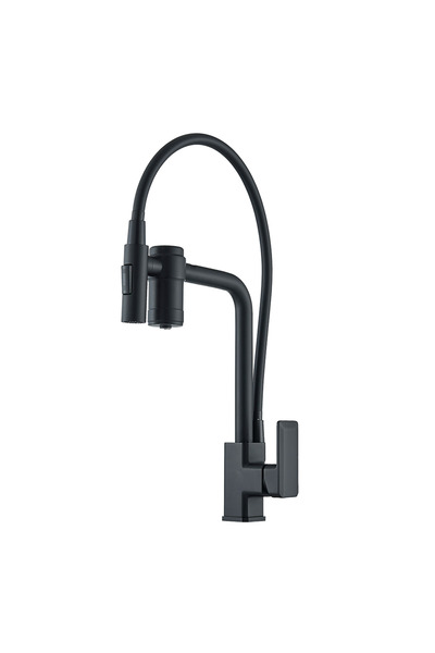 YBOSHOP Kitchen faucet with filter and magnetic flexible head, matte black fi...