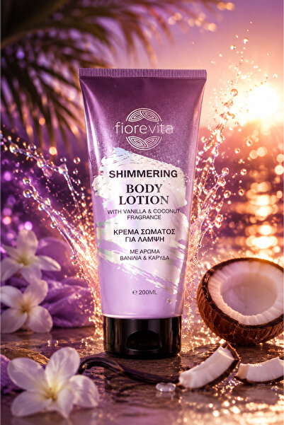 Fiorevita Loțiune de Corp cu Sclipici Vanilie și Cocos 200 ml – Shimmering Bo...