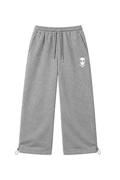 zaee Panther Embroidered Adjustable Leg Baggy Sweatpants