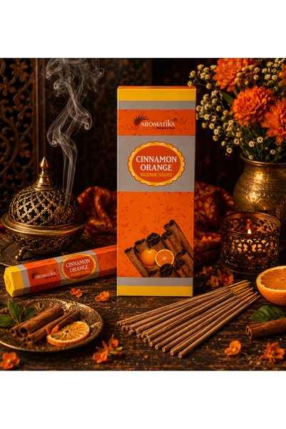 Rakta Aromatika - Cinnamon Orange Tarçın ve Portakal Kokulu Çubuk Tütsü 20’li...