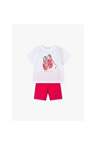 MAYORAL Set Tricou și Colanți Fete 3731 Alb